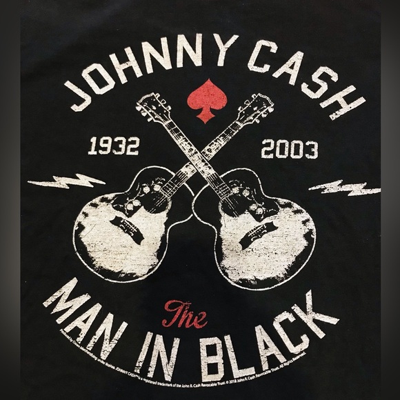 Philcos Johnny Cash Other - Johnny Cash Tee Men in Black 1932-2003 size Large 100% Cotton